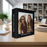 1 Photo - modern minimal black white custom 3 Ring Binder<br><div class="desc">Add a photo to the front and text to the front and spine. A versatile design with an area to add one large photo to the front. The black color can be changed in the advanced design area.</div>