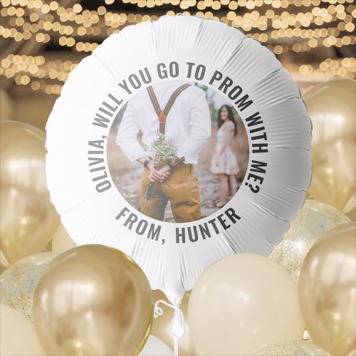 1 Photo Prom or HOCO Proposal Cute Promposal Idea Balloon