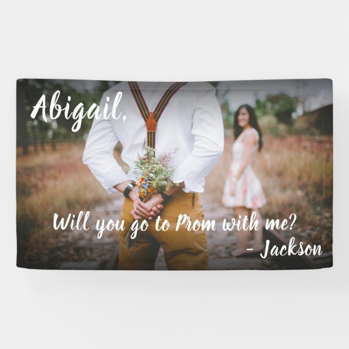 1 Photo Prom Or Hoco Proposal Cute Promposal Idea Banner Zazzle Com