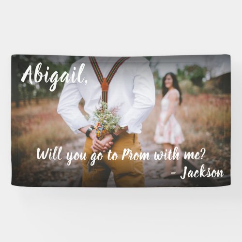 1 Photo Prom or HOCO Proposal Cute Promposal Idea Banner