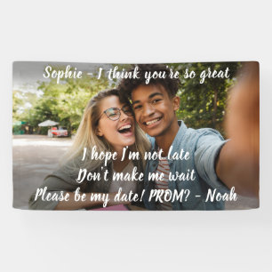 1 Photo Prom or HOCO Proposal Cute Promposal Idea Banner