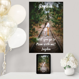 1 Photo Prom or HOCO Proposal Cute Promposal Idea Poster