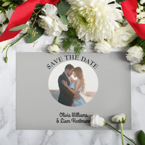 1 Photo Simple  Modern Save the Date Card