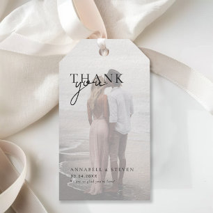 1 Photo "THANK YOU" Wedding Gift Tags
