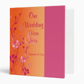 1" Pink and Orange Floral Wedding Binder (Front/Inside)