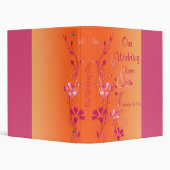 1" Pink and Orange Floral Wedding Binder (Background)