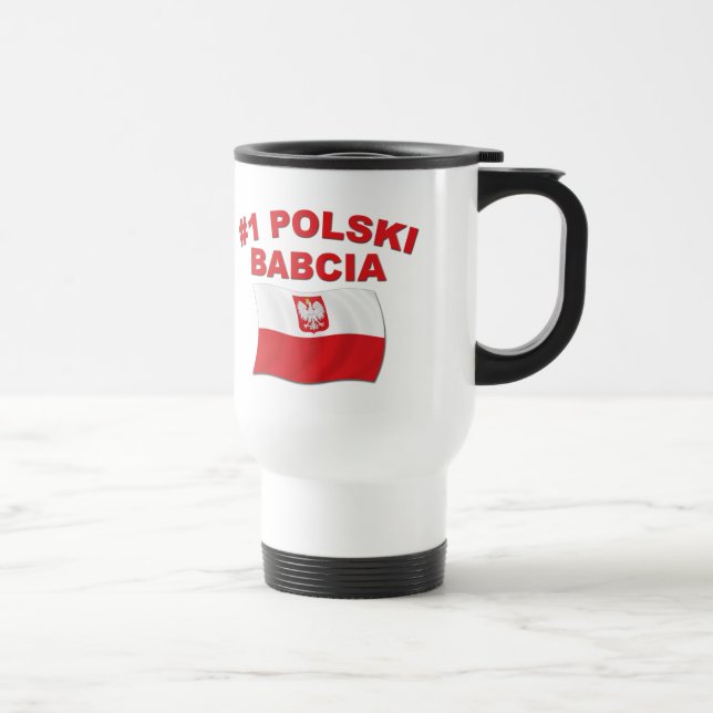 #1 Polski Babcia Travel Mug (Right)