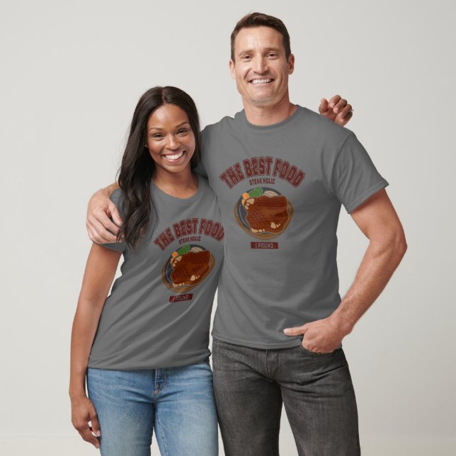 1-pound steak (college-style illustration) T-Shirt (Unisex)