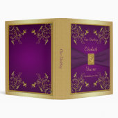 1" Purple and Gold Floral Wedding Binder (Background)