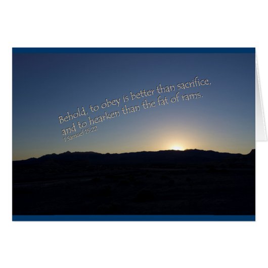 1 Samuel 15:22 Sunset (Front Horizontal)