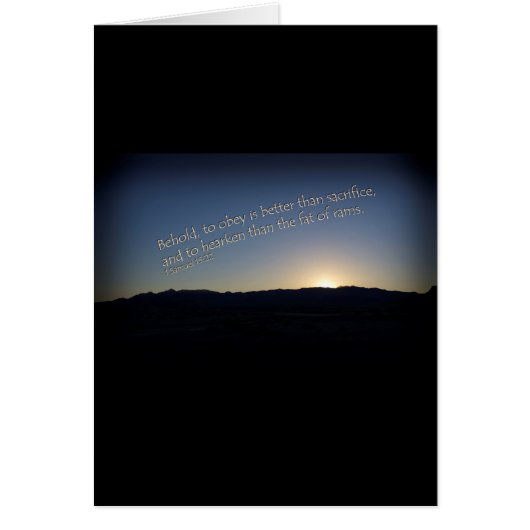 1 Samuel 15:22 Sunset Black Border (Front)