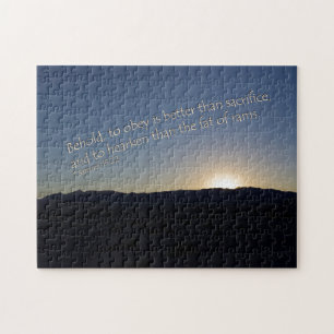 1 Samuel 15:22 Sunset Jigsaw Puzzle