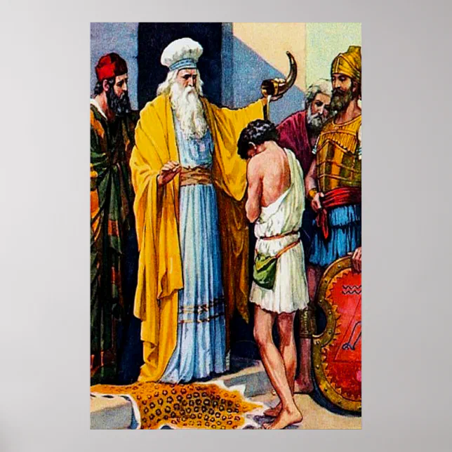 1 Samuel 16:1-13 Samuel Anoints David As King Poster | Zazzle