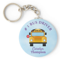 #1 School Bus Driver Keychain #1 School Bus Driver Keychain