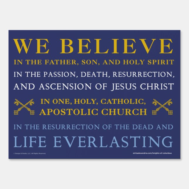 1-Sided Creed Yard Sign (Front)