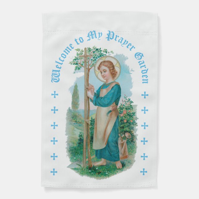 1-sided Jesus the Heavenly Gardener with Sapling Garden Flag (Front)