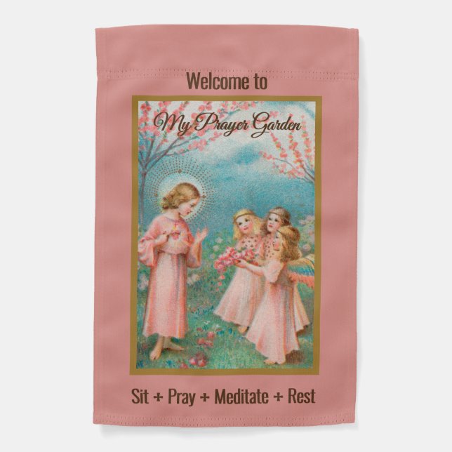 1-sided Little Angels Greet the SHJ with Roses Garden Flag (Front)