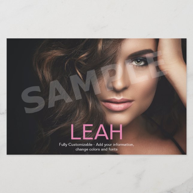 1 sided Model Headshot Card Flyer (Front)