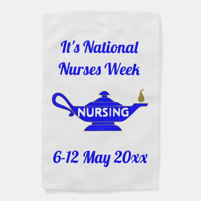 1-sided National Nurses Week Garden Flag (Front)