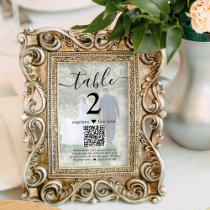 1 Sided Photo for Framing QR Wedding Table Number