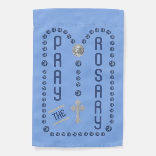 1_sided Pray the Rosary Modern Glorious 1 Garden Flag