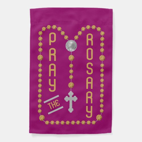 1_sided Pray the Rosary Modern Joyful 1 Garden Flag