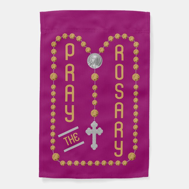 1-sided Pray the Rosary (Modern Joyful 1) Garden Flag (Front)