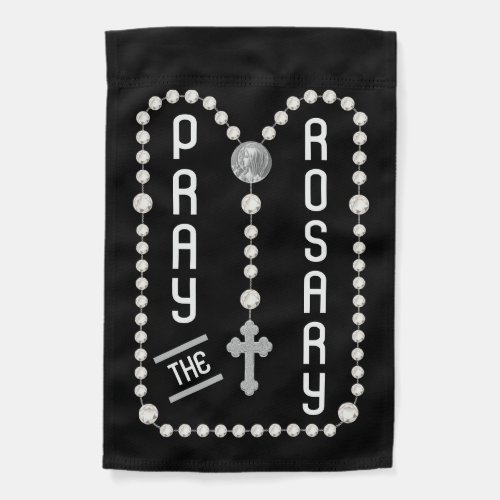 1_sided Pray the Rosary Modern Luminous 1 Garden Flag