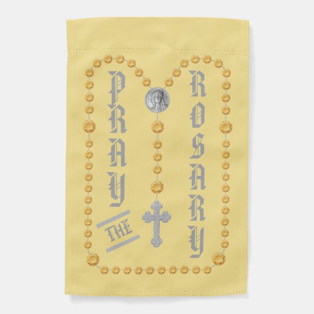 1-sided Pray the Rosary (“Trad.” Luminous 2) Garden Flag (Front)