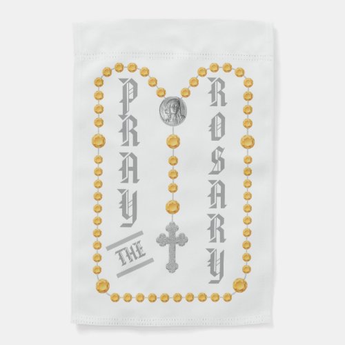 1_sided Pray the Rosary Traditional Glorious Garden Flag