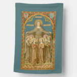 1-sided St. Clare of Assisi &amp; Nuns (SAU 027) House Flag