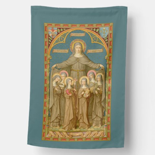 1_sided St Clare of Assisi  Nuns SAU 027 House Flag