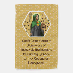 1-sided St. Gobnait (aka Deborah or Abigail) Garden Flag