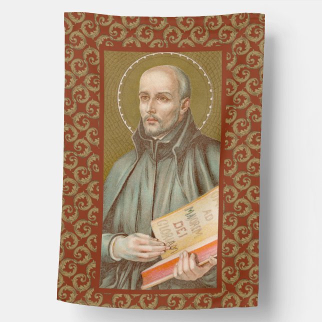 1-sided St. Ignatius Loyola (JM 27)  House Flag (Front)