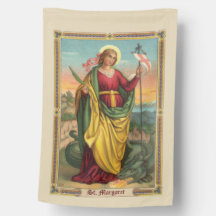 1-sided St. Margaret with Dragon and Banner