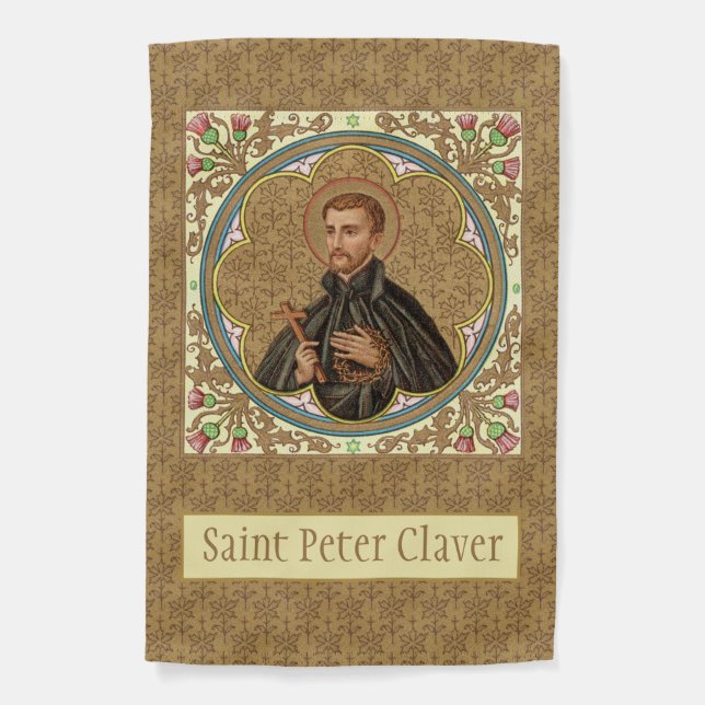 1-sided St. Peter Claver (BK 058) Garden Flag (Front)