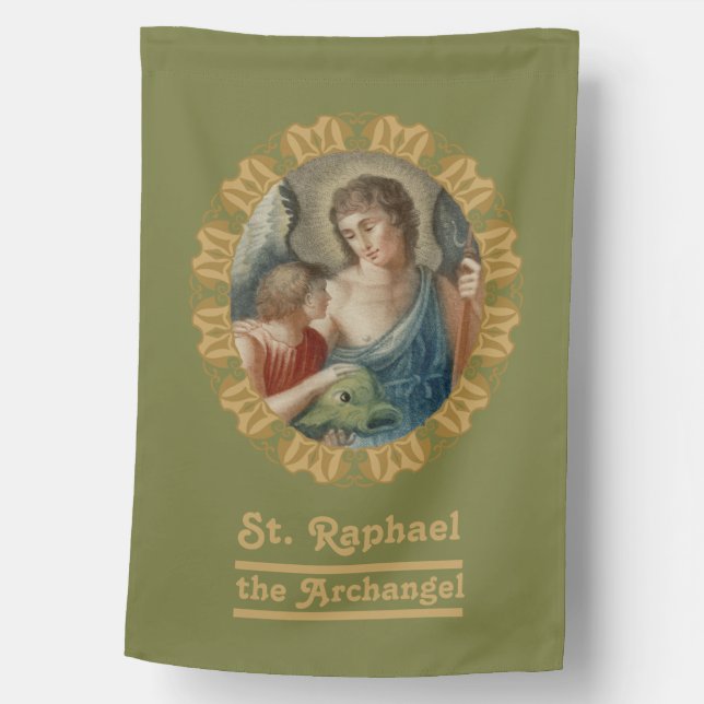 1-sided St. Raphael the Archangel (M 012) House Flag (Front)