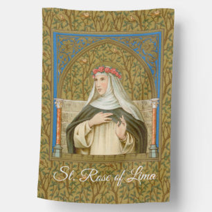 1-sided St. Rose of Lima (BK 020) House Flag