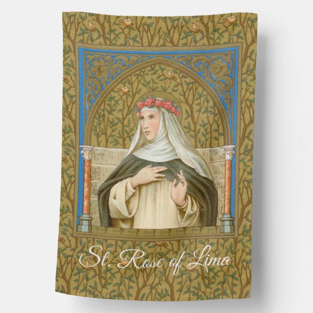 1-sided St. Rose of Lima (BK 020) House Flag (Front)
