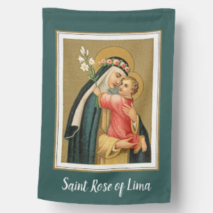 1-sided St Rose & the Christ Child (M 023) House Flag