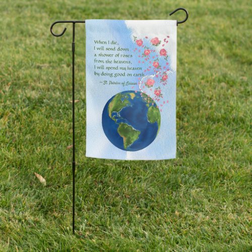 1_sided St Therese BJE 01 EuropeAfrica  Garden Flag