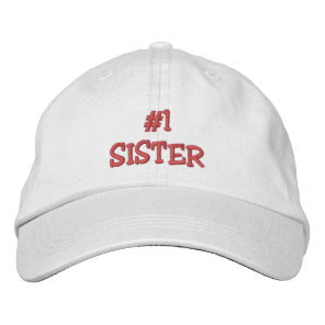 #1 SISTER-All Occasions Embroidered Baseball Hat #1 SISTER-All Occasions Embroidered Baseball Hat
