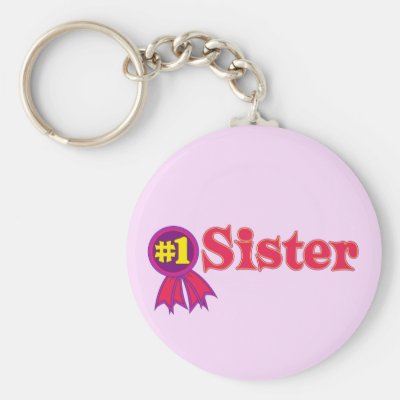 #1 Sister Keychain