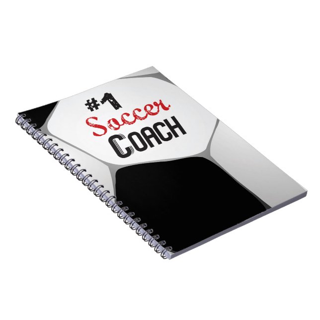 #1 Soccer Coach Large Ball Notebook (Right Side)