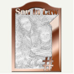 #1 Son In Law Copper Photo Frame Sculpture<br><div class="desc">Show your Son In Law how much you care by proudly displaying his picture in your home with this Copper colored photo frame sculpture. Made of durable plastic to last for years to come. Can be purchased as a stand-up sculpture, a keychain, an ornament, magnet or pin in 2x3 in...</div>
