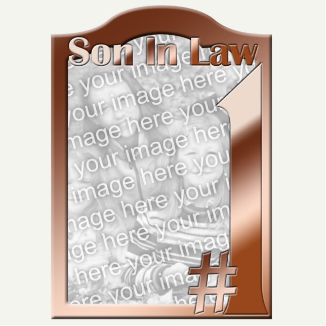 #1 Son In Law Copper Photo Frame Sculpture (Front)