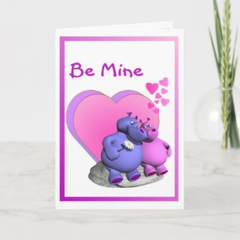 1. Spellbound Hippo Caricatures Valentine Holiday Card by 4westies at Zazzle