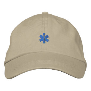 1" Star Of Life Embroidered Baseball Hat