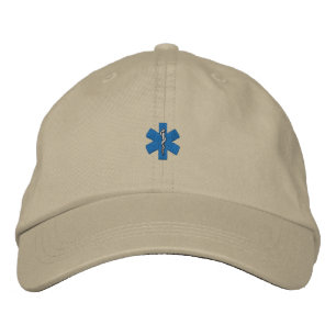1" Star Of Life Embroidered Baseball Hat