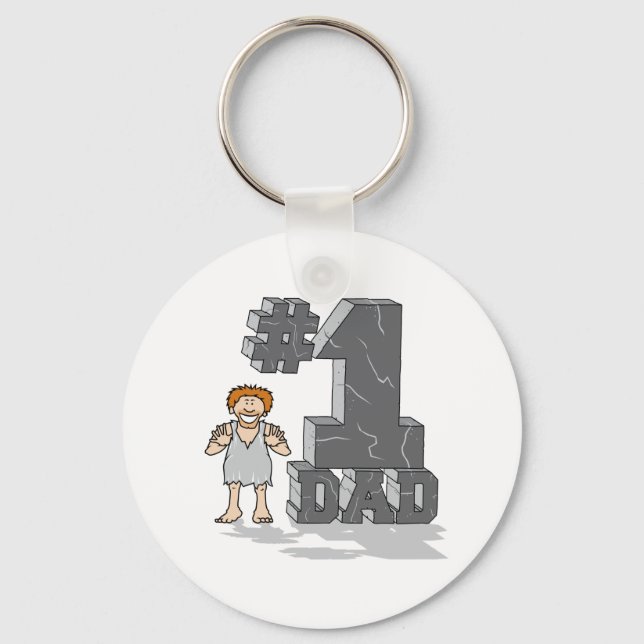 #1 Stone Age Dad Keychain (Front)